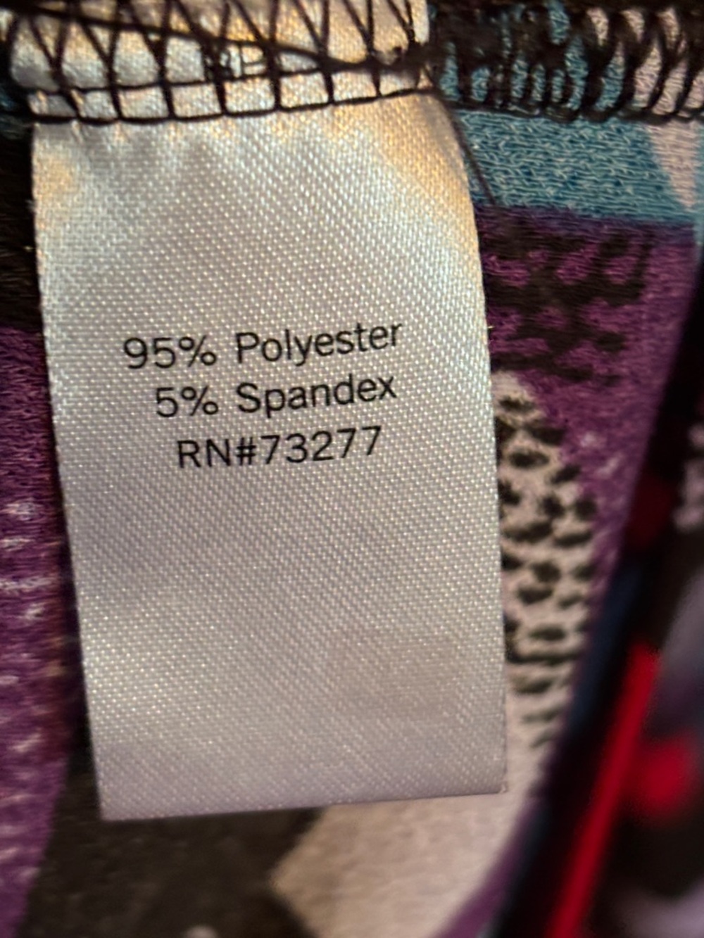 Dana Buchman Abstract Geometric Blouse Purple Teal Pink Women's Size XL - Picture 5 of 6